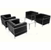Modern Classic White or Black Leather Office Club Chair