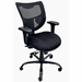 24/7 400 Lbs. Capacity Multi-Function Black Mesh Office Chair w/Adjustable Sliding Seat Depth