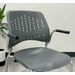 300 Lb. Capacity Gray Mobile Stacking  Training Room Chair w/Armrests