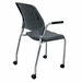 300 Lb. Capacity Gray Padded Mobile Stacking Training Room Chair w/Armrests