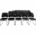 300 Lbs. Capacity Black Premium Ganging Office Stack Chair
