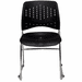 300 Lbs. Capacity Black Premium Ganging Office Stack Chair