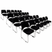 300 Lbs. Capacity Black Premium Padded Ganging Office Stack Chair