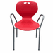 Classroom Stack Chair With Arms Up To 300-Pound Capacity