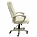 300-Lbs. Capacity High Back Receptionist's Chair with Cream Leather & Champagne Frame