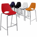 300 Lbs. Capacity Molded Plastic Shell Stackable Office Stool w/29.63" Seat Height