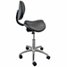300 Lbs. Capacity Split Seat Saddle Medical Stool w/Backrest - 22 to 29 Inch Seat Height