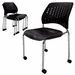 300 Lbs. Capacity Black Stacking Chair on Casters