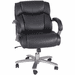 350 Lbs. Capacity Big & Tall Black Leather Mid Back Chair