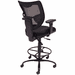 400 Lbs. Capacity Mesh Back Black Drafting Stool for Standing Desks & Conference Tables - 26"-29"/ 29"-32"H Seat Ht