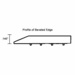 45" x 53" Beveled Chair Mat for Low Pile Carpet - 0.133" Thick
