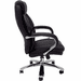 500 Lbs. Capacity Black Leather Extra Wide Office Chair w/ 24"W Seat