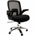 500 Lbs. Capacity Black Mesh Back Big & Tall Office Chair w/Flip Up Arms