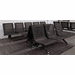Aero Steel Public Beam Seating Series - 3-Seat Beam Seater in Black Shadow