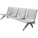 Aero Steel Public Beam Seating Series - 4-Seat Beam Seater in Gray Mist