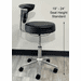 Antimicrobial Vinyl Medical Stool w/Backrest - 19 to 23 Inch Seat Height