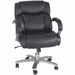 350 Lbs. Capacity Big & Tall Black Leather Mid Back Chair
