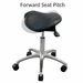 300 Lbs. Capacity Leather Saddle Seat Stool - 22 to 29.5 Inch Seat Height 