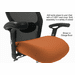 Black Ergonomic Mesh Chair with Knee-Tilt Mechanism