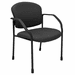 Black Fabric Seminar/Reception Chair with Casters & Glides