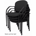 Black Fabric Seminar/Reception Chair with Casters & Glides