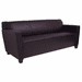Black Leather Office 3-Seater