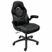 Black Mesh & Leather Swivel/Gaming Chair with Flip Up Arms