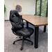 Black Mesh & Leather Swivel/Gaming Chair with Flip Up Arms
