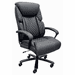 Commander Genuine Leather Executive Chair with 400 lbs. Cap. in Black