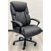 Commander Genuine Leather Executive Chair with 400 lbs. Cap. in Black