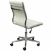 Contemporary Classic Padded Armless Leather Mid Back Chair