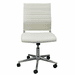 Contemporary Classic Padded Armless Leather Mid Back Chair