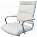 Contemporary Leather High Back Office Chair in Cream