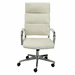 Contemporary Leather High Back Office Chair in Cream