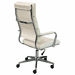 Contemporary Cream Leather High Back Office Chair