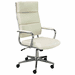 Contemporary Leather High Back Office Chair in Cream