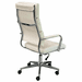 Contemporary Leather High Back Office Chair in Cream