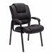 Deep Cushion Black Leather Guest Office Chair