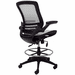 Elastic Mesh Seat Drafting Stool w/Flip Arms - 23"-31" Seat Ht.
