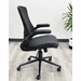 Ergonomic Desk Chair with Vinyl Seat and Flip Up Arms