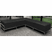Five Piece Black Vinyl Modular L-Shaped Bench