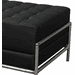 Five Piece Black Vinyl Modular L-Shaped Bench