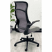 High Back Mesh Desk Chair with Flip Up Arms and Cloth Seat