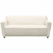 Cream Leather 3-Seater