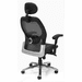 Knee-Tilt Black Mesh Back Ergonomic Chair w/Headrest