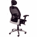 Knee-Tilt Black Mesh Back Ergonomic Chair w/Headrest