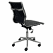 Contemporary Classic Black Leather Armless Office Chair