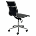 Modern Classic Black Leather Armless Office Chair