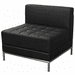 Modular Black Tufted Armless Chair