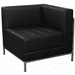Modular Black Tufted Corner Chair